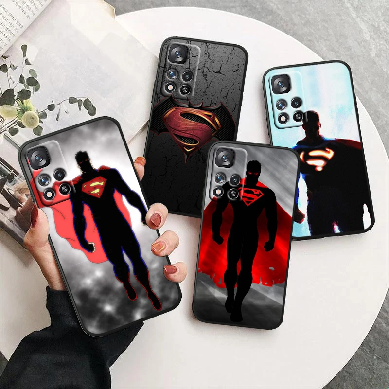 

Cool Batman Superman For Redmi Note12 Pro Plus 11 11T 10 9 8 Pro Lite Pro Max 5G 4G Silicone Soft Shockproof Black Phone Case
