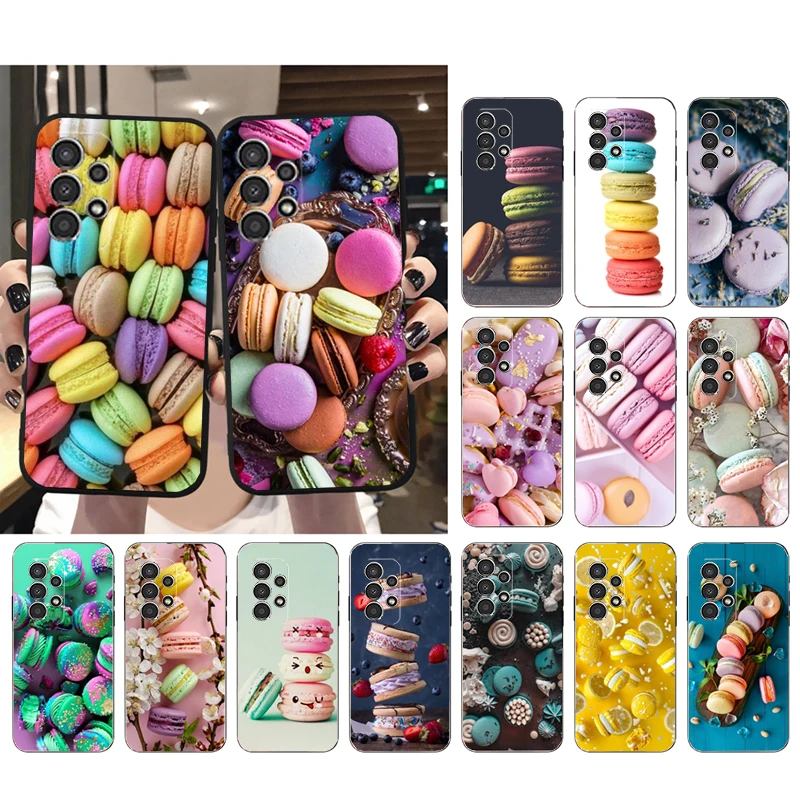 

Phone Case for Samsung Galaxy A73 A13 A22 A32 A71 A33 A52 A53 A72 A73 A51 A31 A23 A34 A54 A52 A53S Macaroon macaroons
