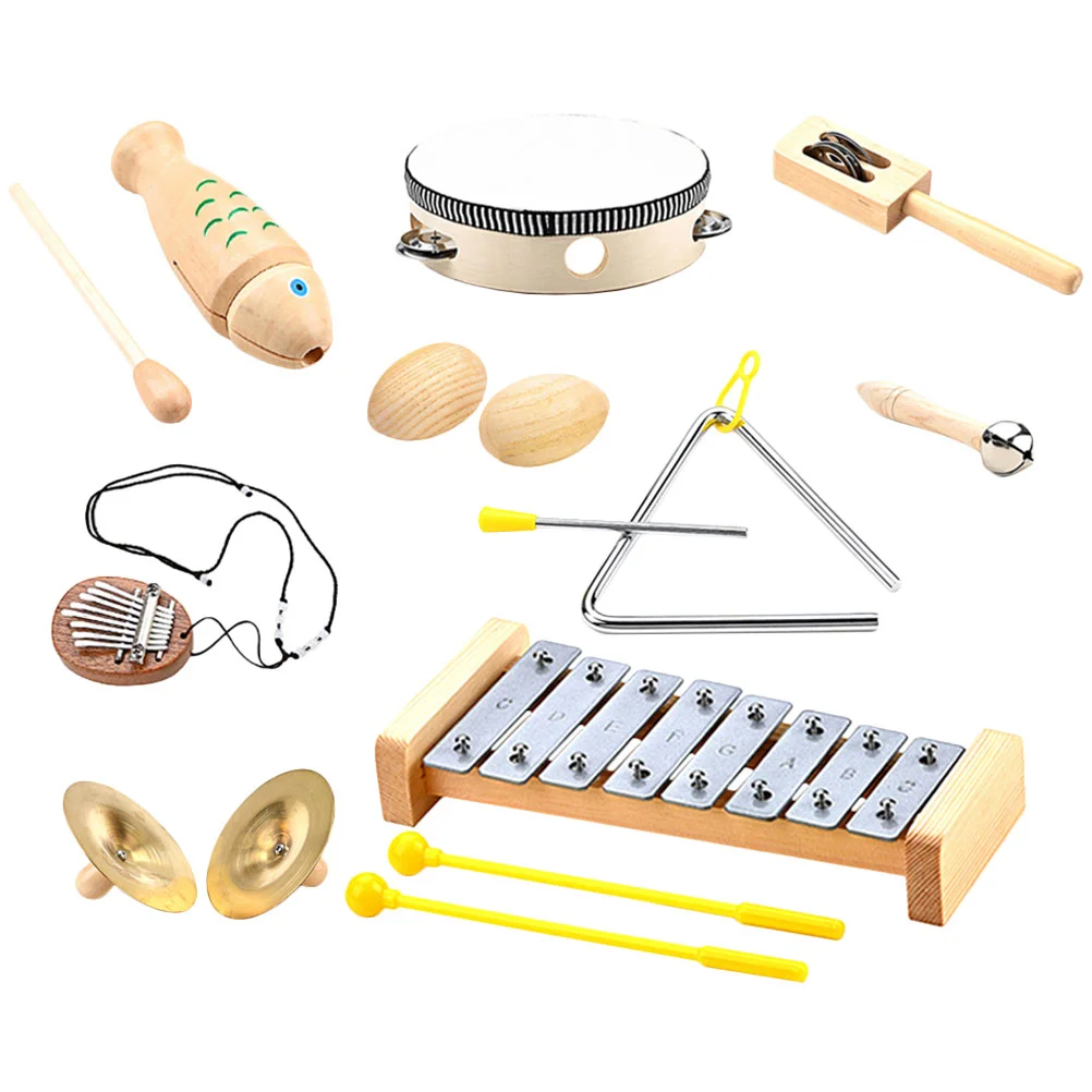 

Musical Percussion Kidsinstrumentseducational Toddler Instrument Wood Preschool Children Eco Favor Party Set Friendly Baby Kit