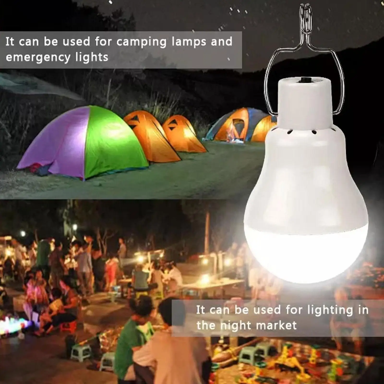 Портативная Светодиодная лампа на солнечной батарее фонарь с панелью для