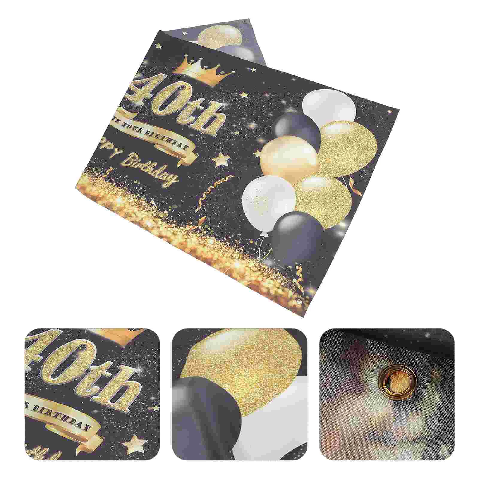 

Photography Background 40th Birthday Banner Decoration Photo Booth Props