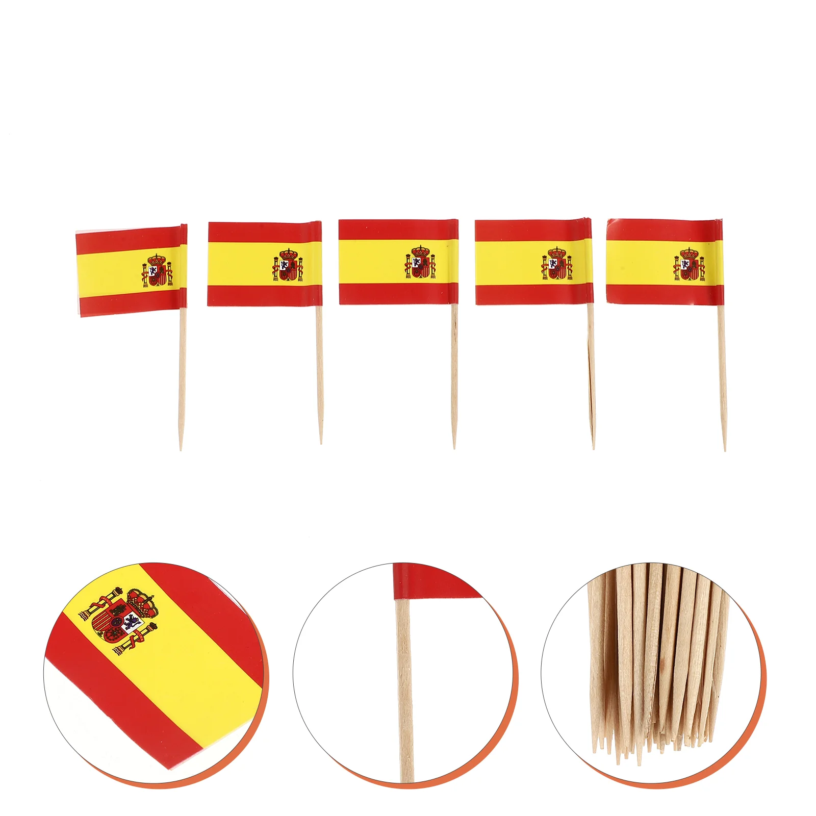 

100 Pcs Brazil Flag Toothpick Cupcakes Topper Nativity Ornaments Country Decor National The Banner