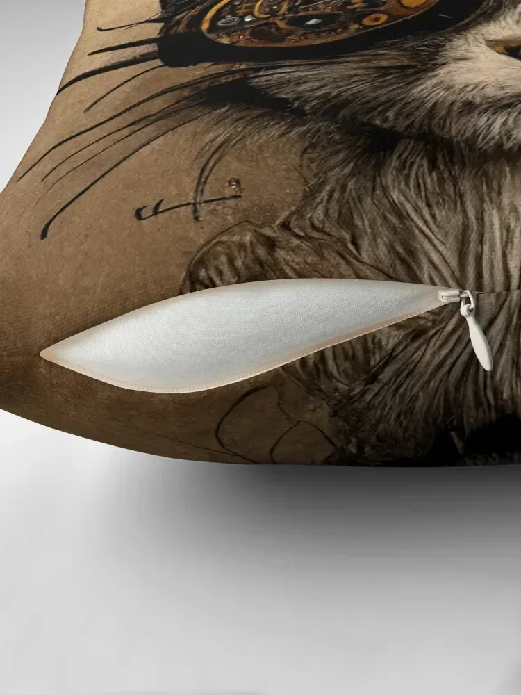 Декоративная подушка 30x30 см 40x40 45x45 полиэстер викторианский стимпанк кот