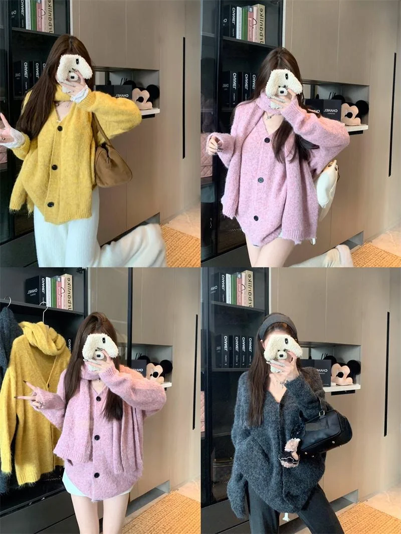 Женская одежда больших размеров осенне-зимняя для полных девушек корейский шик