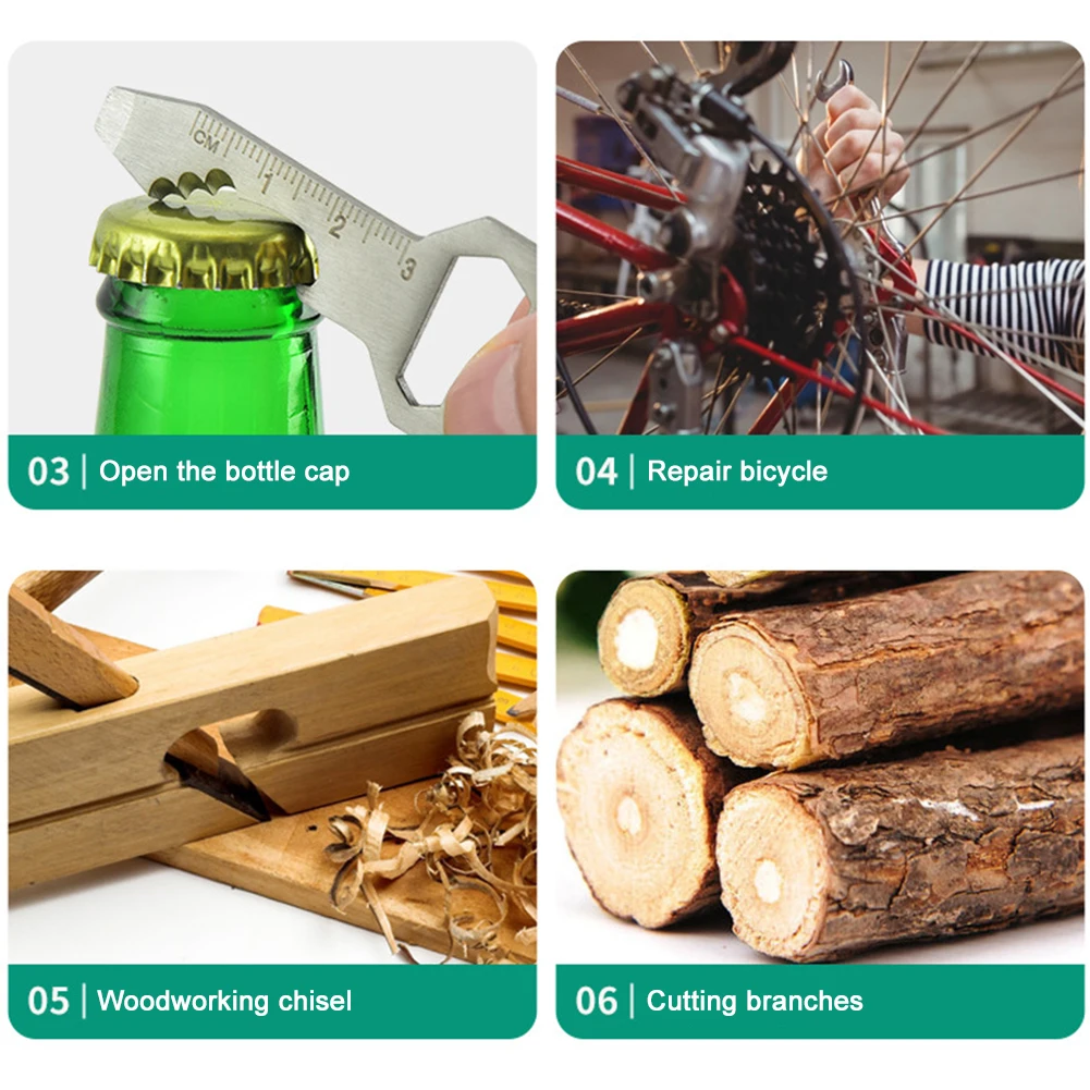 Компактный инструмент из нержавеющей стали EDC Gear с пряжкой брелок для выживания