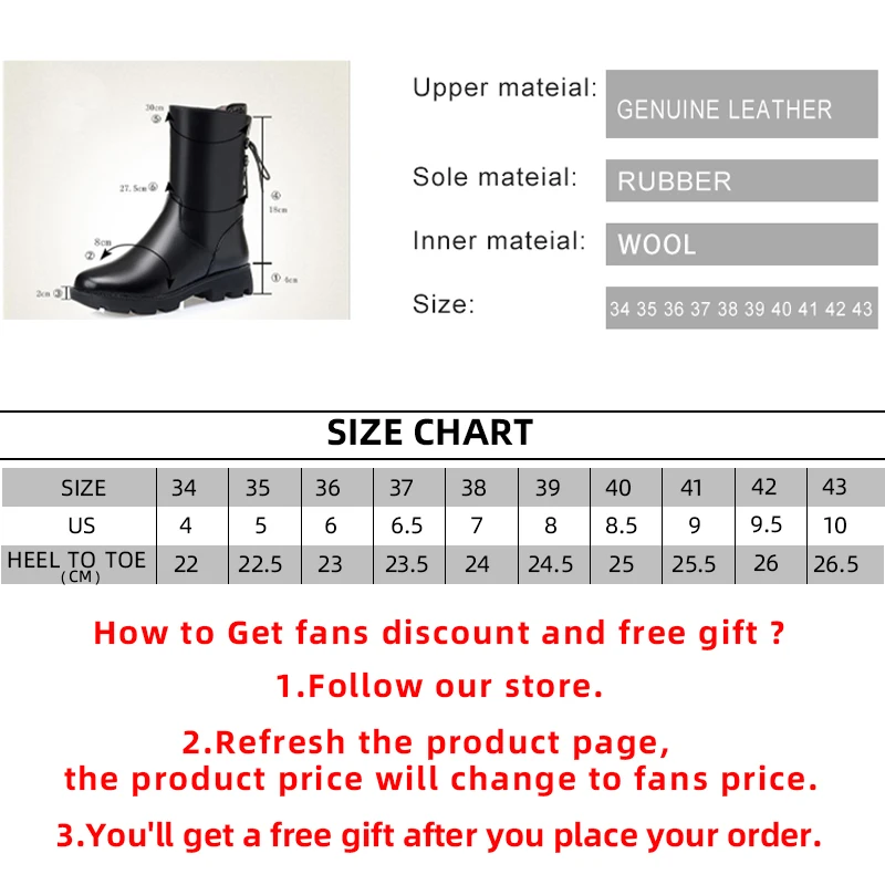 Winter Boots Women Genuine Leather Thick Bottom Wool Ladies Roman Boots Shiny Large Size  Fashion Zip Design Women Snow Boots