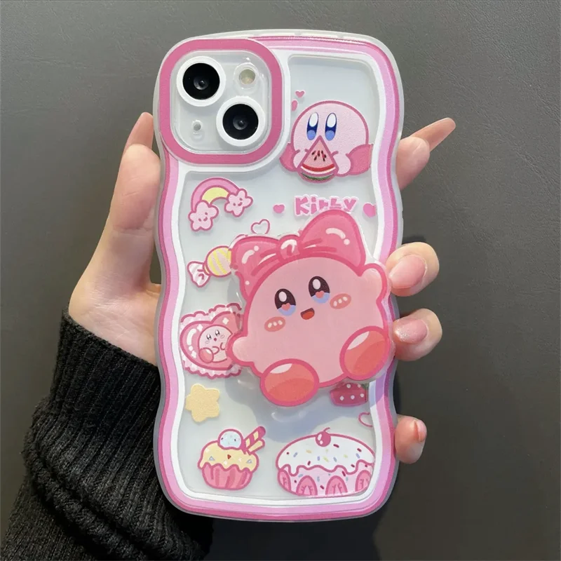 Милый мультяшный K-Kirbies силиконовый чехол для телефона с кудрявыми волнами Xiaomi 12