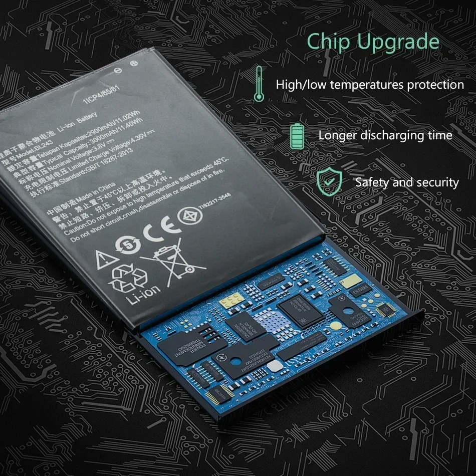 Аккумулятор BL243 для Lenovo Lemon K3 Note K50-T5 A7000 A5500 A5600 A7600 2900 мАч