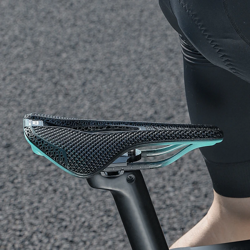 WEST BIKING 3D Printed Carbon Saddle Professional Road Bike Short Nose Seat Ultralight Racing Bike Saddle Bike Accessories images - 6