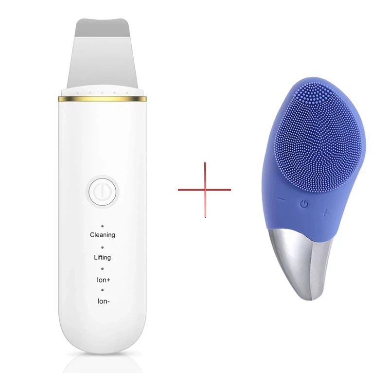 

FoLLoo Ultrasonic Skin Scrubber Facial Cleanser Deep Cleansing Cavitation Peeling Facial Cleanser Silicone Facial Cleanser
