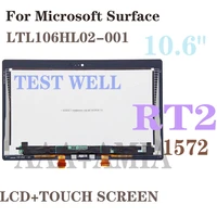 aaa 10 6 lcd for microsoft surface rt 2 rt2 rt2 1572 lcd display touch screen digitizer assembly for rt2 lcd ltl106hl02 001