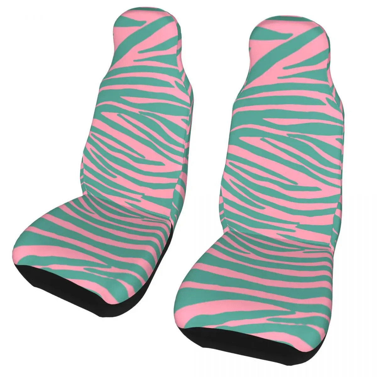 

Pink And Green Zebra Stripes Universal Car Seat Cover Four Seasons Women Car Seat Covers Polyester Hunting
