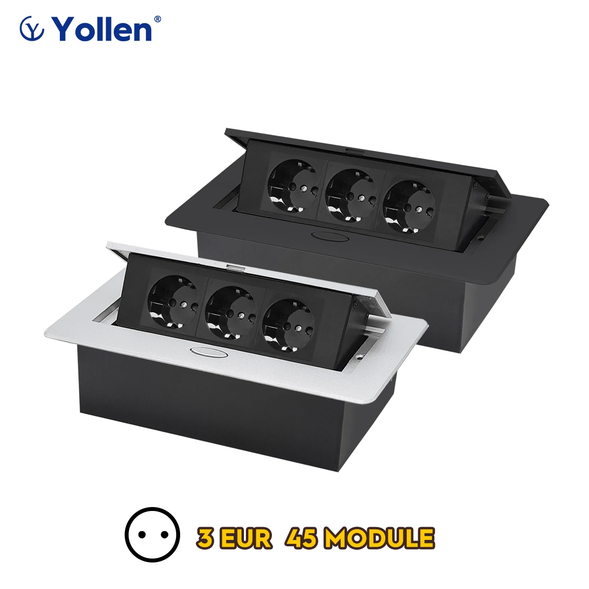 metal al panel 45module eu standard hidden type table socket usb c office home kitchen accessories cabinet desktop network white free global shipping