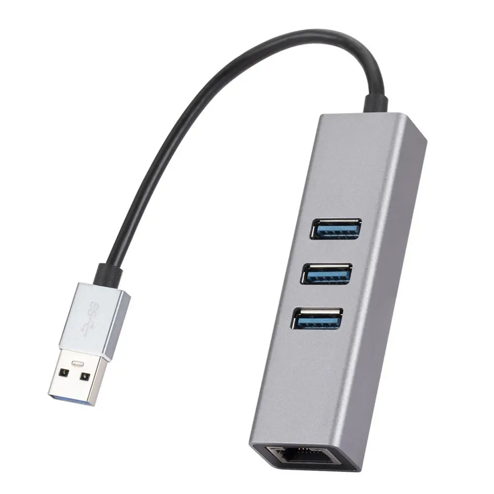 

Usb 3,0 к Rj45 сетевой порт Usb разветвитель Тип C док-станция гигабитная сетевая карта 3 порта s Usb3.0 концентратор
