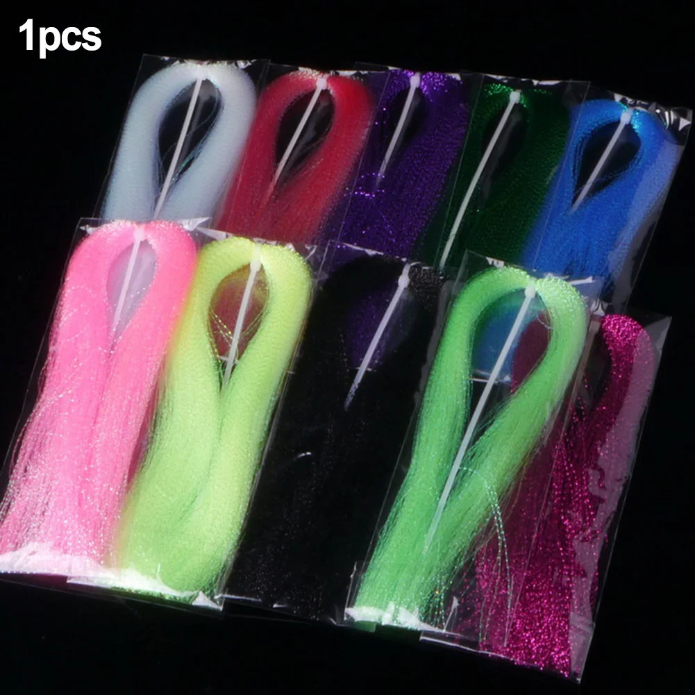 

Fly Fishing Lure Nylon Tinsel Twisted Strand String Line Fly Fishing Tying Crystal Flash Fishing Auxiliary Hook Accessories