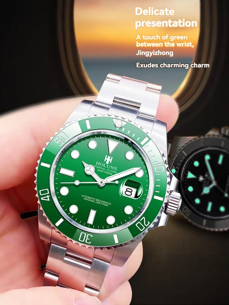 Мужские Роскошные Автоматические Механические Наручные Часы Из Нержавеющей