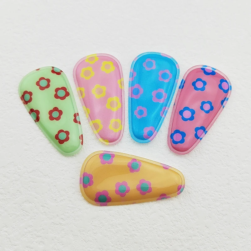 

Зажим для волос с цветочным принтом, 5,5*2,8 см, 30 шт./партия