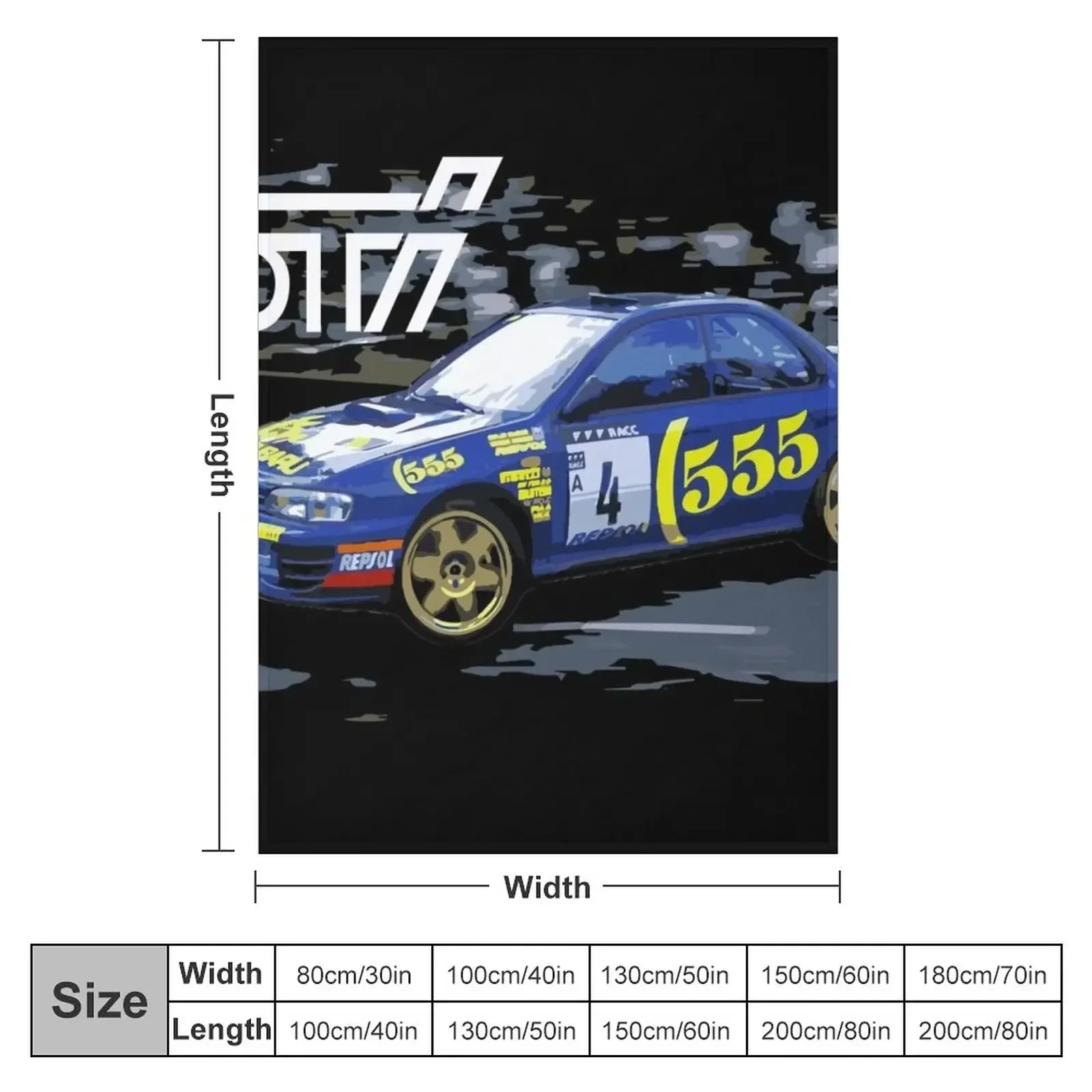 Коллин McRae GC8 World Rally Blue 555 декоративное одеяло для дивана рождественское украшение