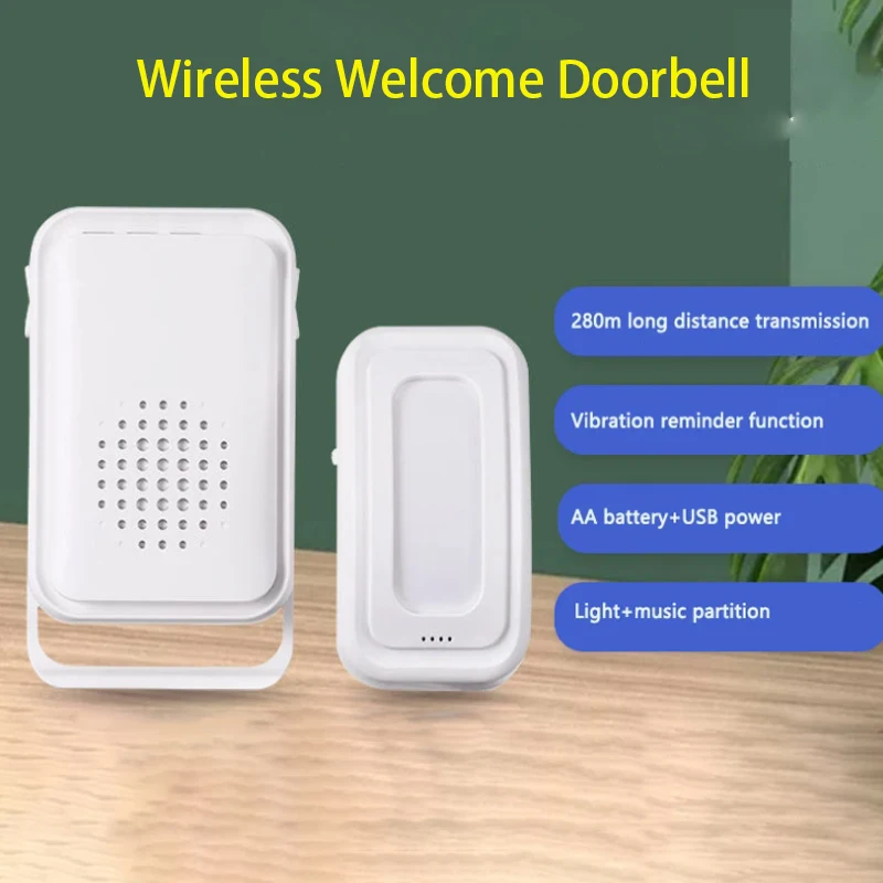 Wireless door bell intelligent welcome doorbell Voice Prompt Infrared Induction Split Greeter Alarm Motion Sensor for smart life