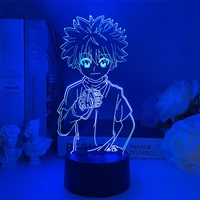 anime 3d lamp killua hunter x hunter killua led light touch colorful hxh night light gift acrylic childrens bedroom decoration
