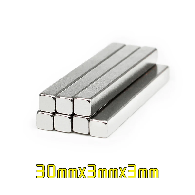 

10/20/50/100/200/250PCS 30x3x3 Strong Block Magnet N35 Quadrate Permanent Magnet 30x3x3mm Neodymium Magnets Sheet 30mm*3mm*3mm
