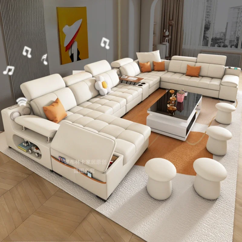 L-образный дизайнерский диван-кровать с откидной спинкой современный угловой