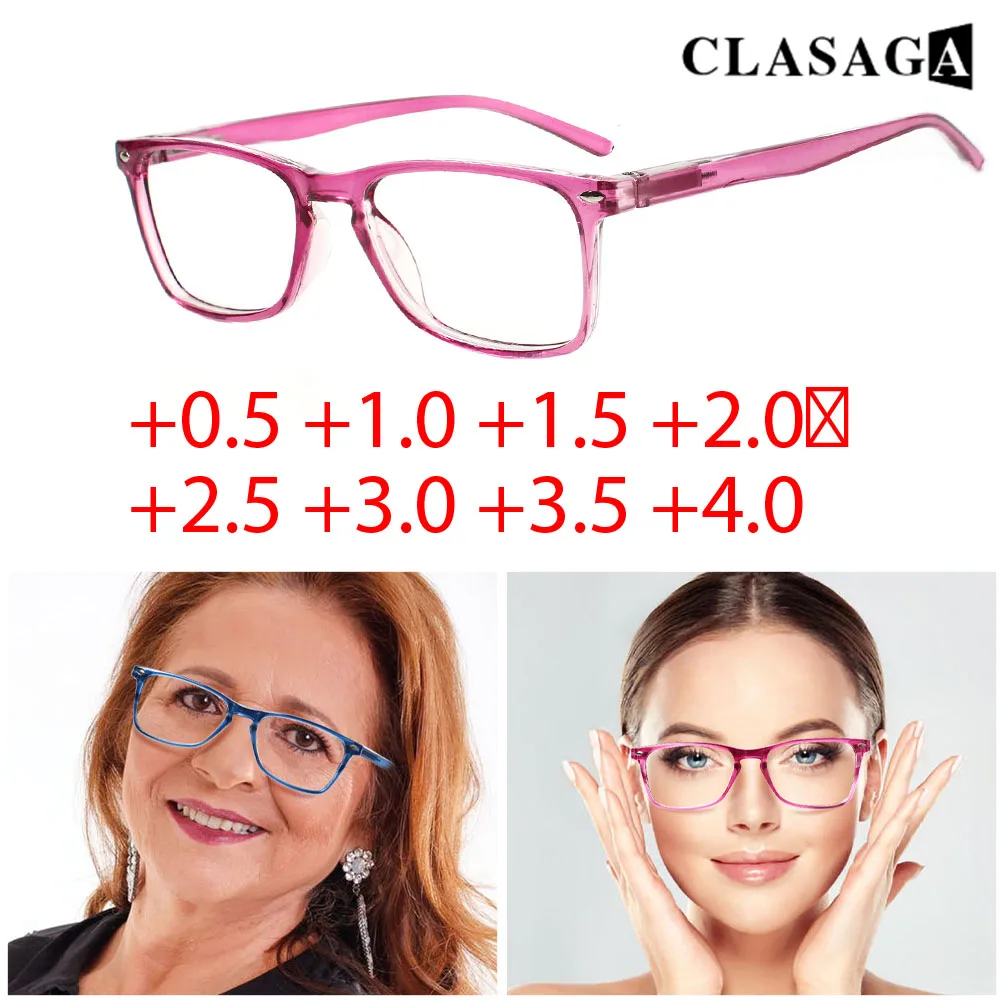 

CLASAGA 2022 New Autumn Reading Glasses Spring Hinges Men and Women HD Readers Prescription Eyeglasses Diopter 0~600