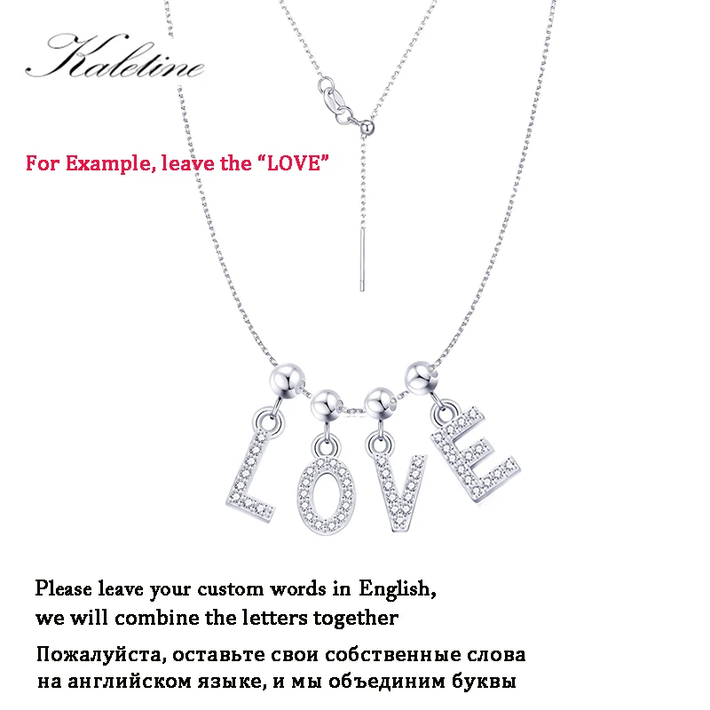 Ожерелье KALETINE с именем на заказ для женщин ожерелье из стерлингового серебра 925