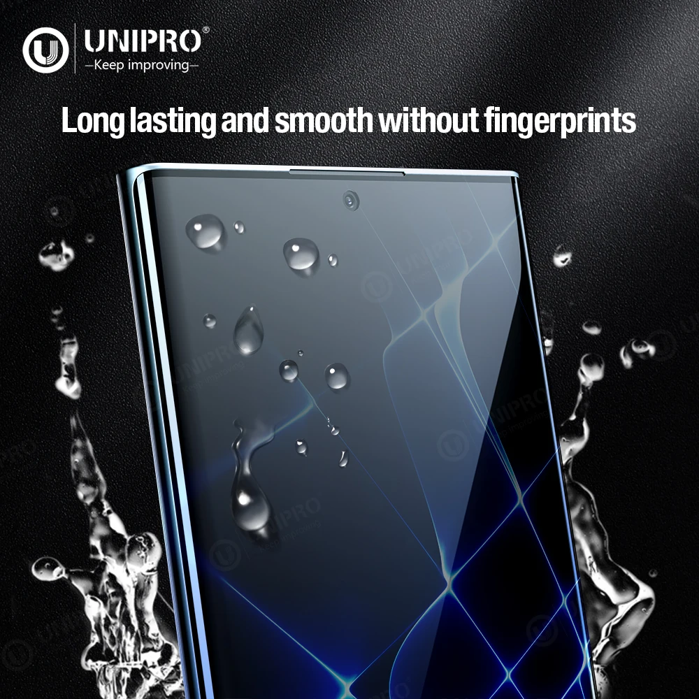 UNIPRO 50Pcs UV HD Matte Privacy Anti-peep Tempered Glass Screen Protector Mobile Phone Curved Film for CA390 Machine Plottor