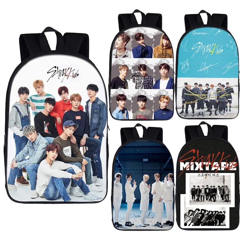 

KPOP Stray Kids Backpack StrayKids MINHO JISUNG WOOJIN CHANGBIN FELIX Korean Teenager School Bags for Boys Girls Hip Hop Bag