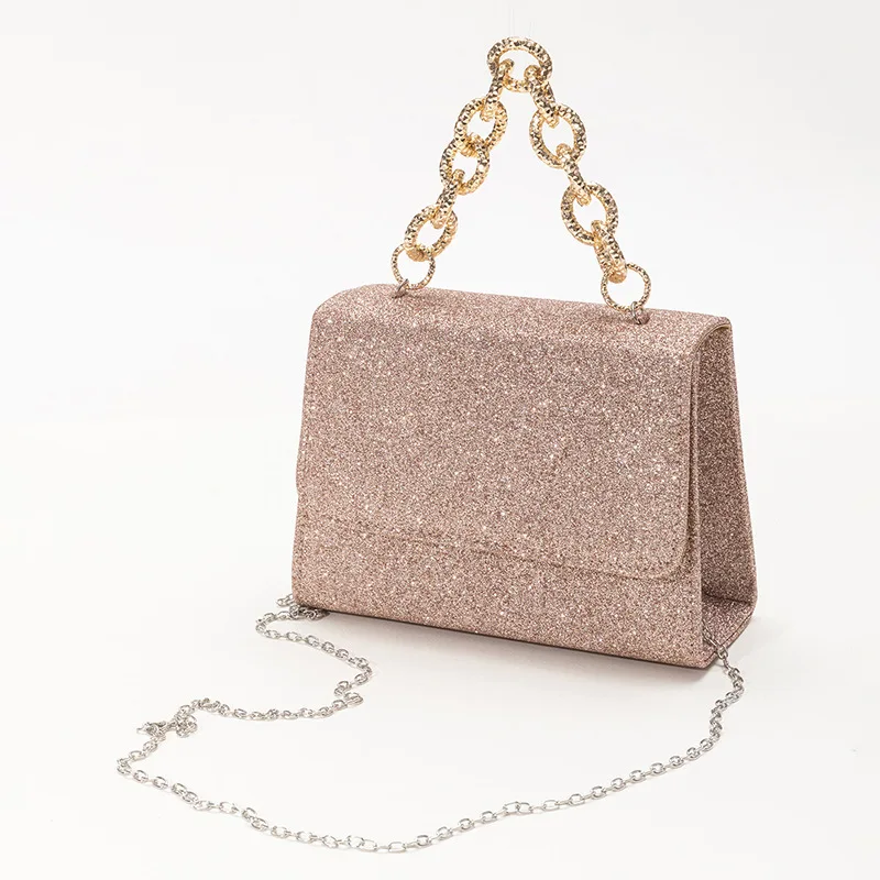 

Women's Evening Bag Solid Color Sequin Small Square Bag Banquet Handbag Ladies Party Clutch Z373