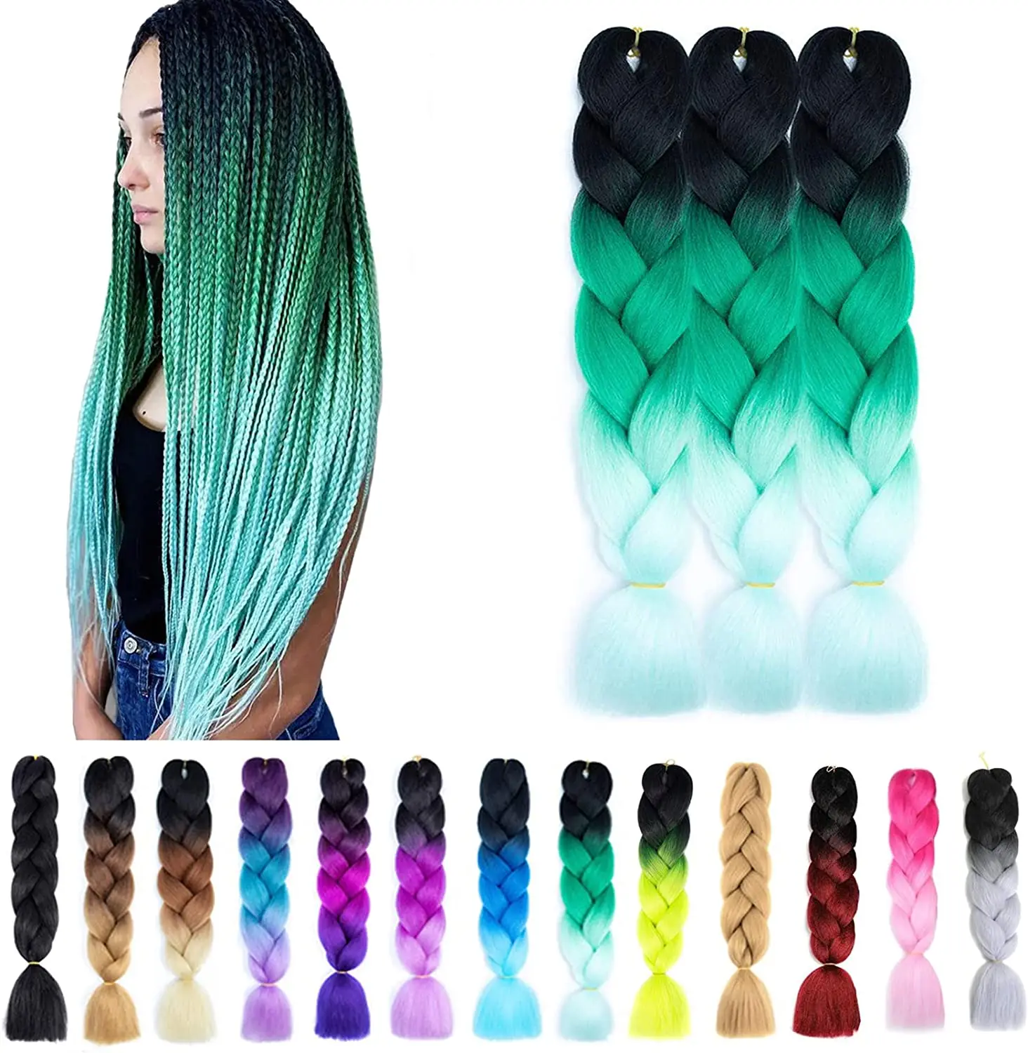 

Синтетические волосы Омбре Джамбо плетеные волосы для женщин светлые золотые зеленые коричневые красочные волосы 24 дюйма 100 г оптовая продажа