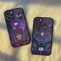 cartoon invader zim phone case hard leather case for iphone 11 12 13 mini pro max 8 7 plus se 2020 x xr xs coque