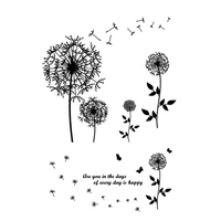 dandelion transparent clear silicone stamps for diy scrapbooking material embossing decoration album card rubber stamp 1116 cm