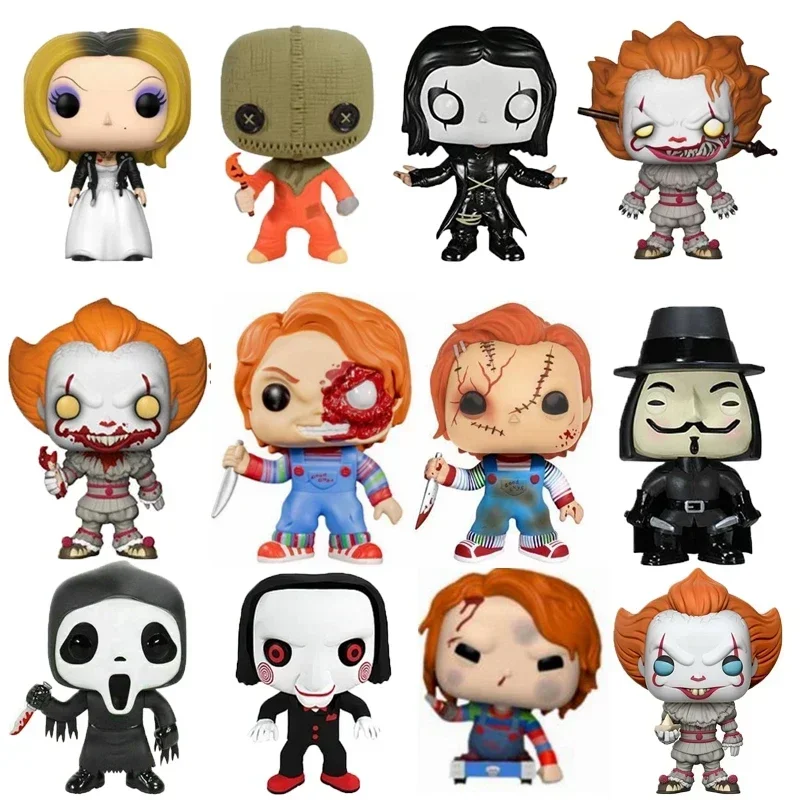 FUNKO POP FACE 51 # FREDDY SE PENNYWISE 472 V значит Вендетта 10. Чаки 798 658 Билли 52. Фигурки игрушки