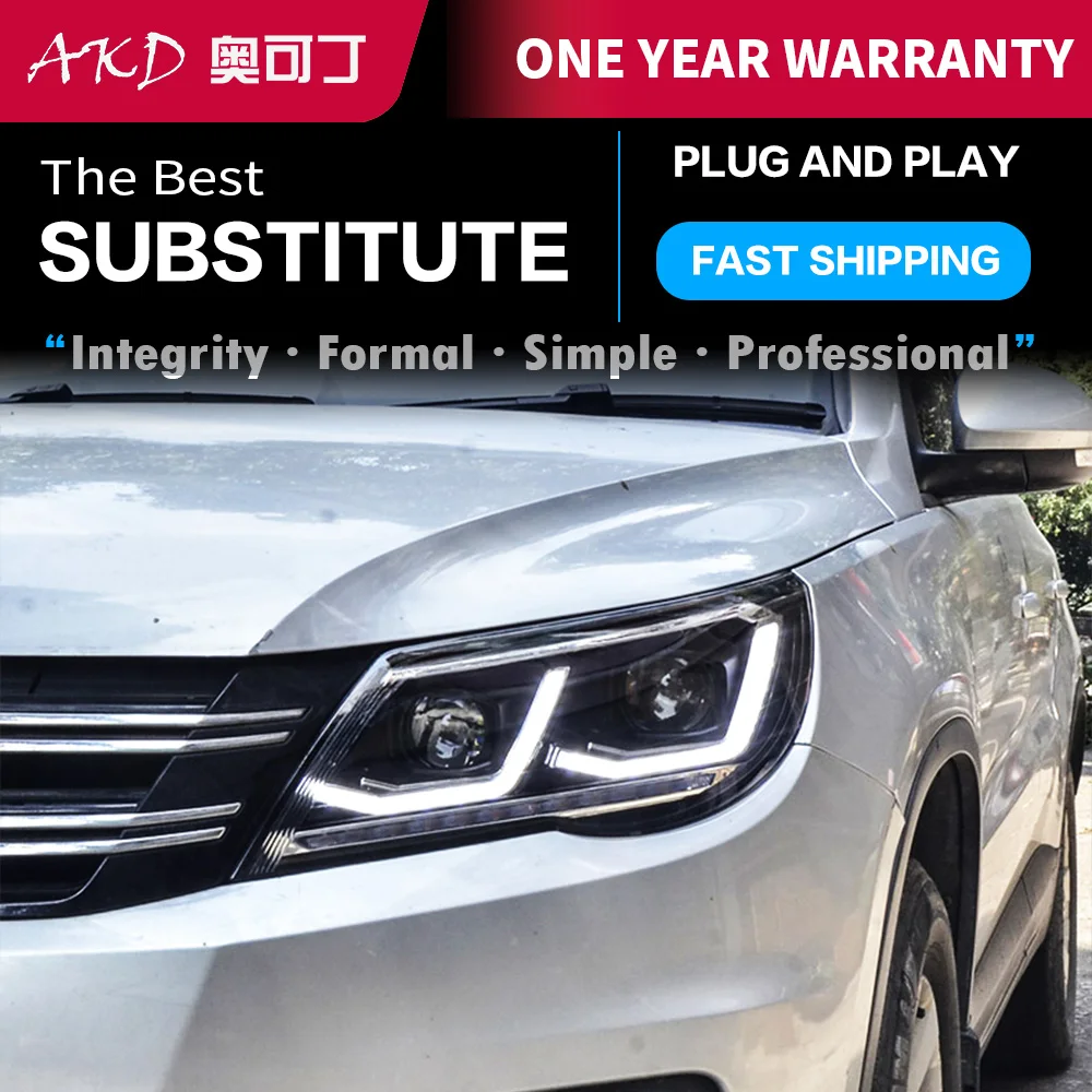 2 шт. Автомобильные светодиодные лампы для фар Tiguan 2009 2010 2011 2012 |