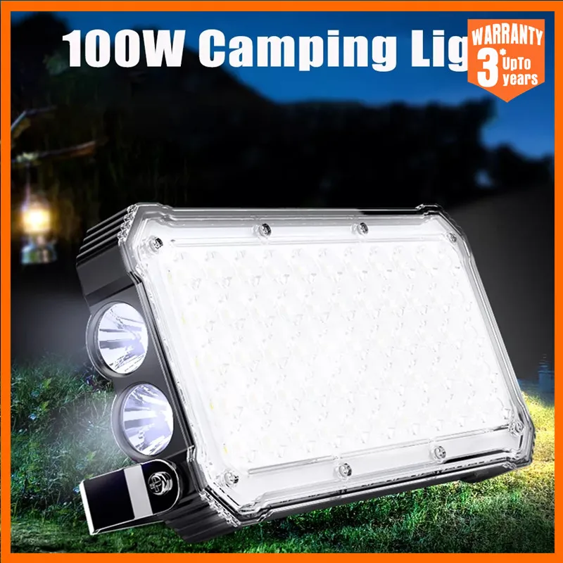 

LED Camping Light 20000mAh Emergency Wireless Charging Power Bank IP66 Waterproof Outdoor Portable Lantern Floodlight