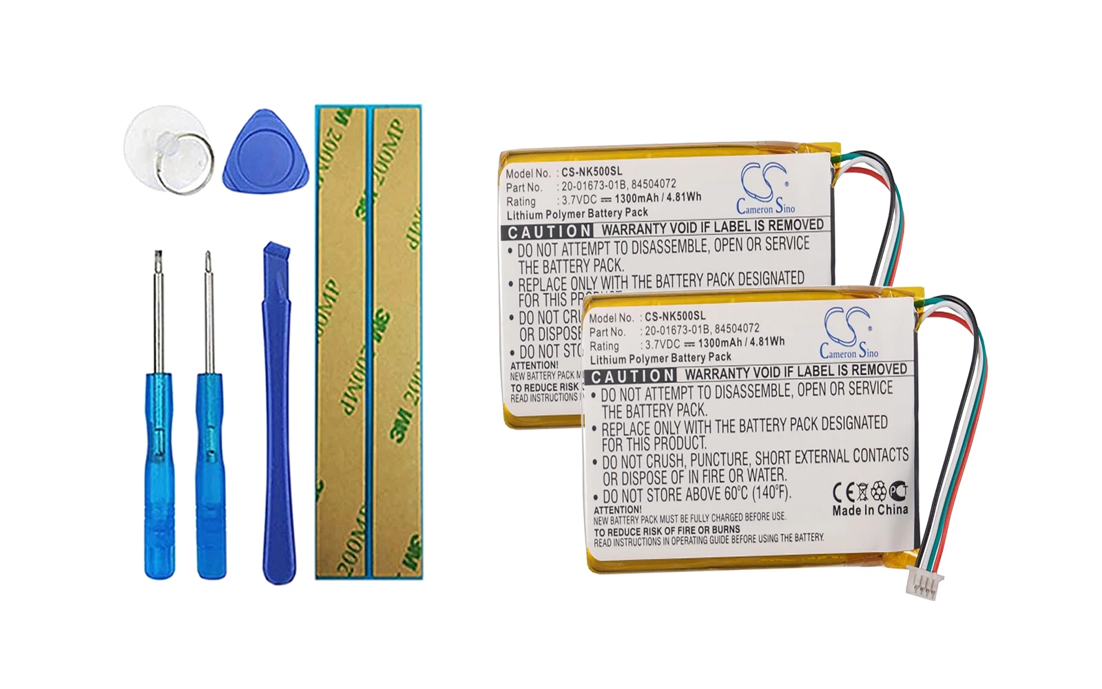 

2pack 1300mA Battery for Nokia 500, PD-14 20-01673-01B, 84504072