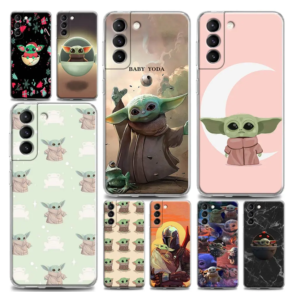 

Clear Phone Case For Samsung Galaxy S20 S21 FE S10 S9 S22 Plus Ultra 5G S10e Lite Case Soft Cover S9 Coque Mandalorian Baby Yoda