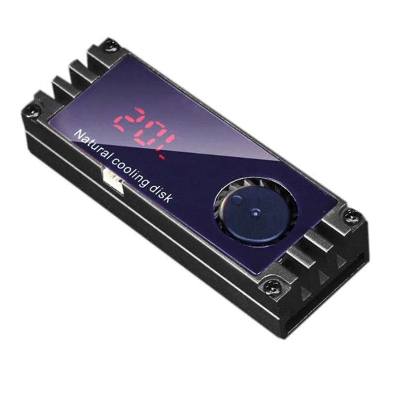 

2 Pcs M2 Ssd Heat Sink Heat Sink Temperature Oled Digital Display M.2 2280 Nvme Ssd Solid State Drive Heat Sink
