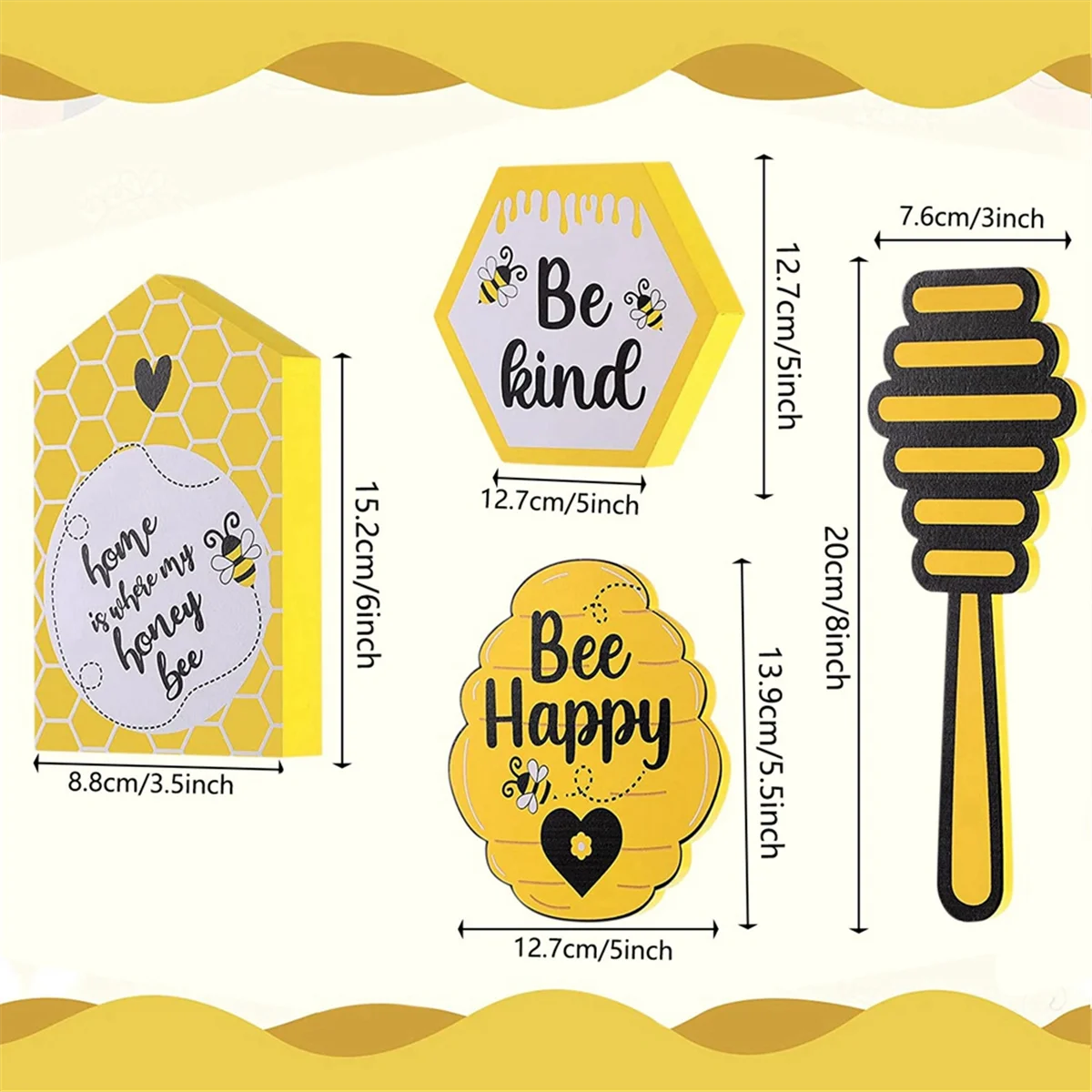 4 шт./компл. украшения для стола фестиваля пчел домашние счастливые праздники