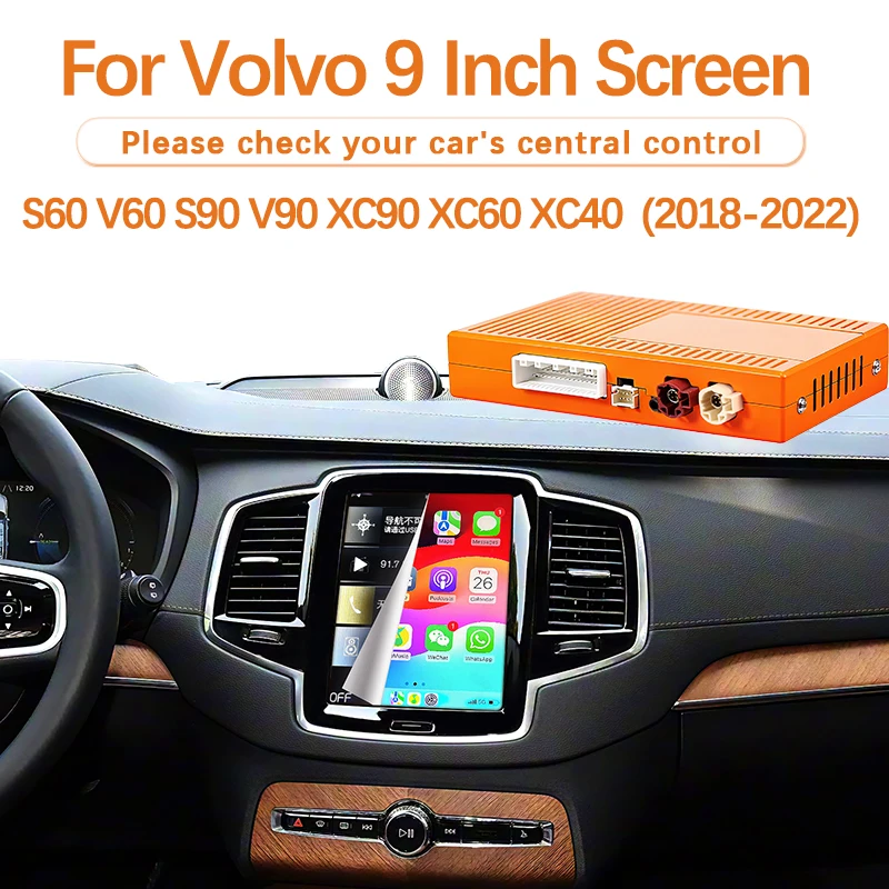 

Беспроводной модуль активации Apple CarPlay и Android Auto для Volvo S60 V60 S90 V90 XC40 XC60 XC90 2020-2022 Plug-and-Play