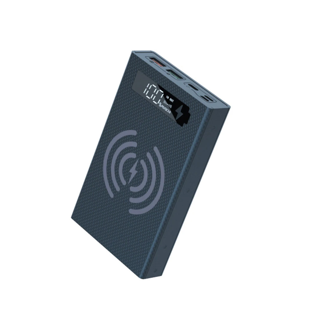 

5 x 18650 DIY QC Wireless Charger USB Type C PD Fast Charge Power Bank Box Shell Case for Mobile Phone Cellphone Tablet