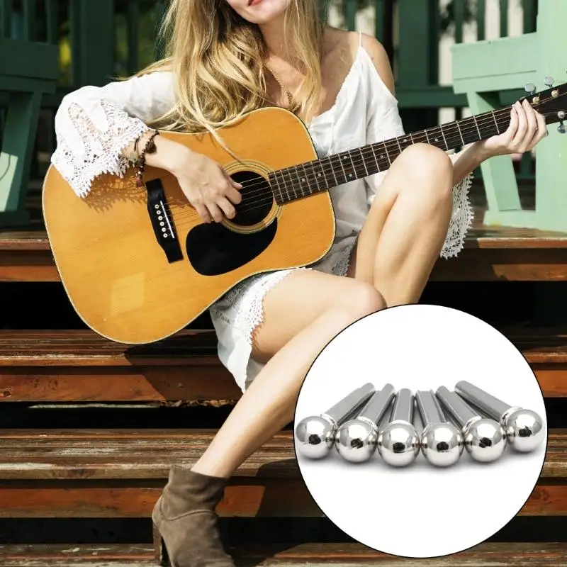 P88E металлические штифты для моста акустической гитары колышки сменный набор