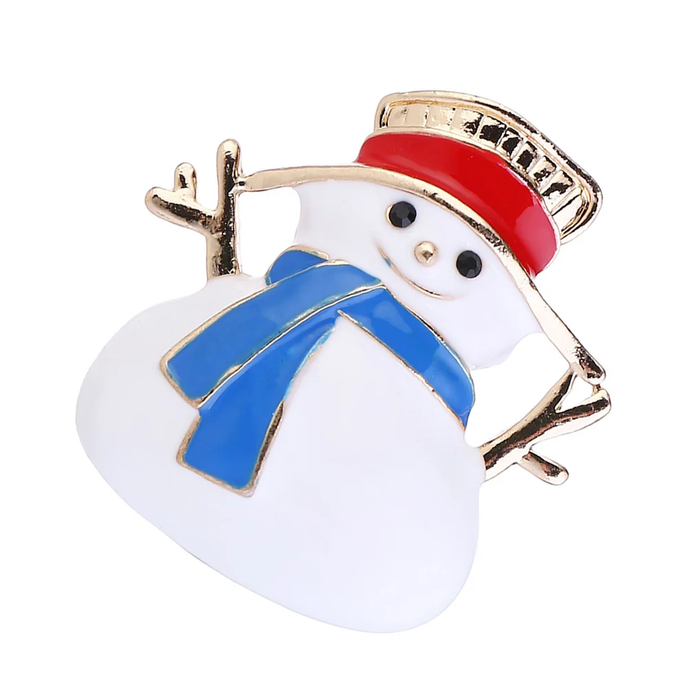 

Christmas Brooch Pin Snowmanjewelry Clothing Fashion Women Enamel Metal Alloy Holday Gift Stocking Filler Merry Badge