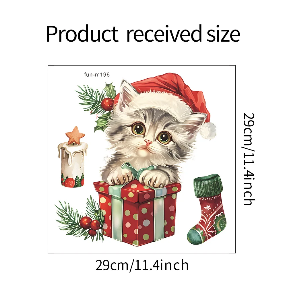 Настенная наклейка DUTRIEUX Рождественская кошка