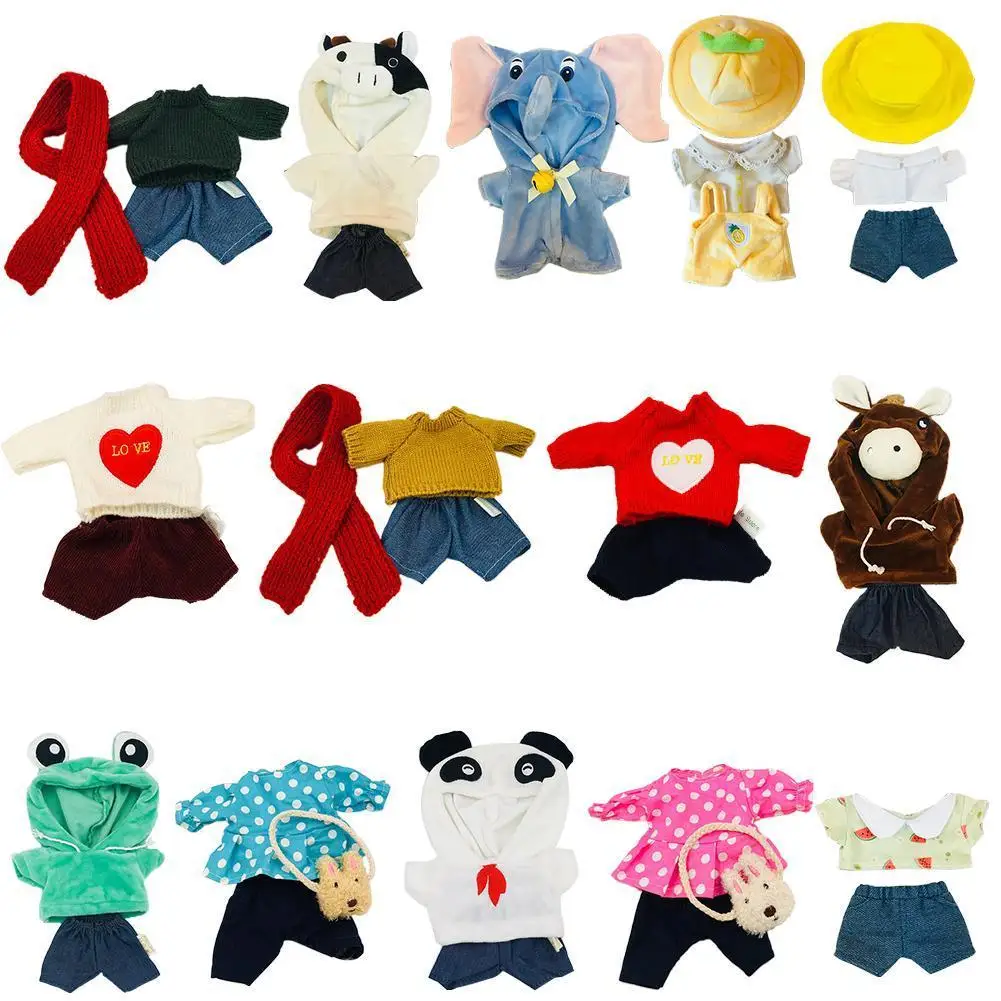 

Soft Animal Dolls Home Decoration Doll Supplies Suitable Overalls Children's Toys Plush Toy Clothes Doll Accessories