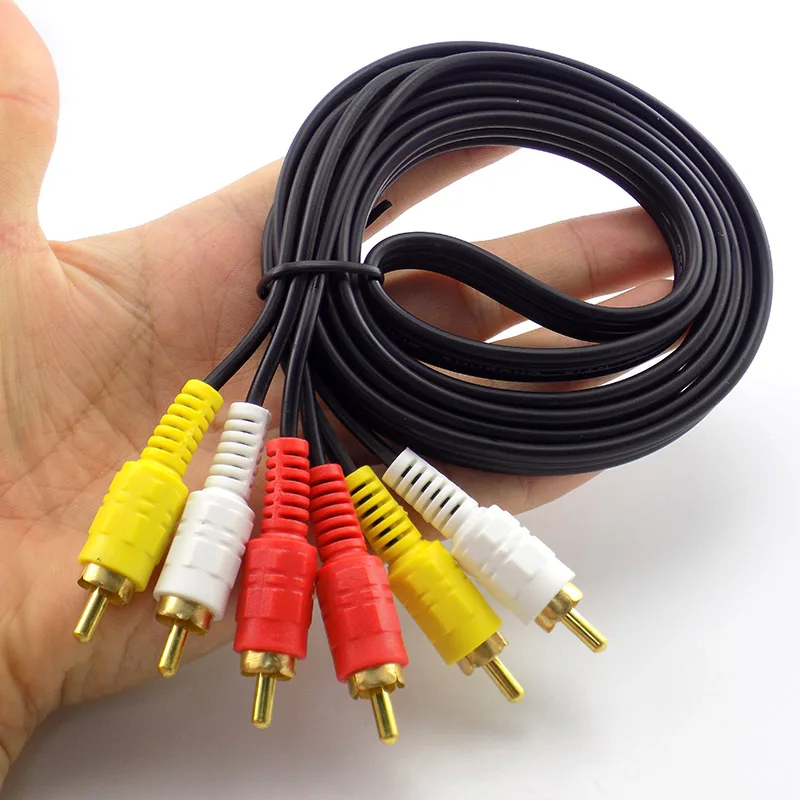 1 5 м 3 RCA штекер-штекер разъем Музыка Аудио Видео AV Соединительный кабель 3X