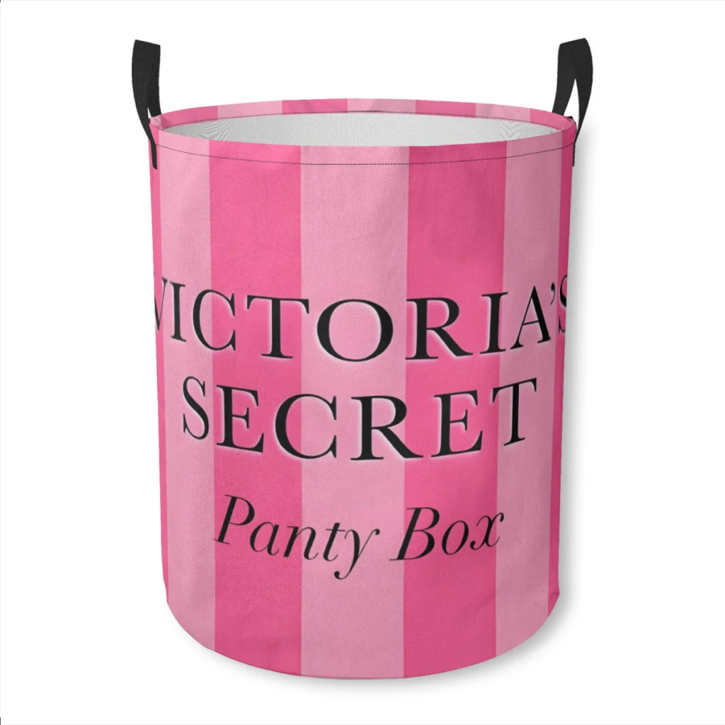 Розовый-настоящий-V-ictoria-S-секрет-стиль корзина для белья тканевая складная