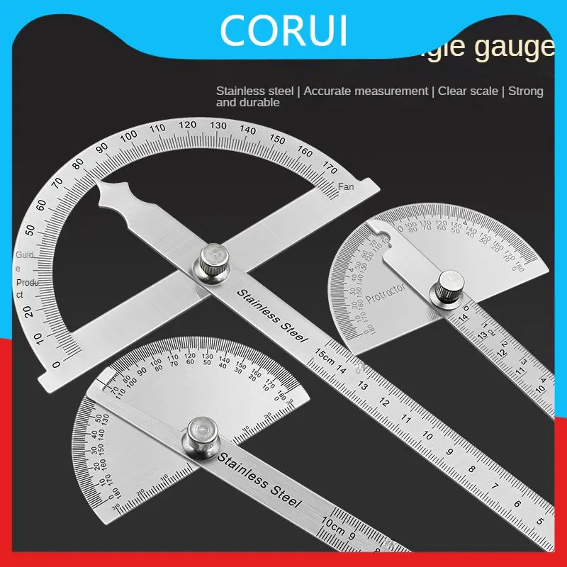 

140mm Stainless Steel 180 Degree Protractor Metal Angle Ruler Professional Meter Ruler Gauge Finder Goniometer Conveyor Tool